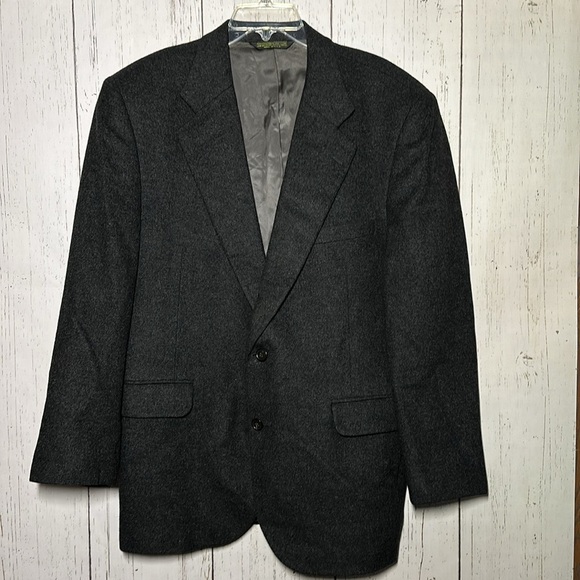 Bradford & Taylor 100% Camel Hair Gray Sports-coat Blazer Size 47R - Picture 1 of 4
